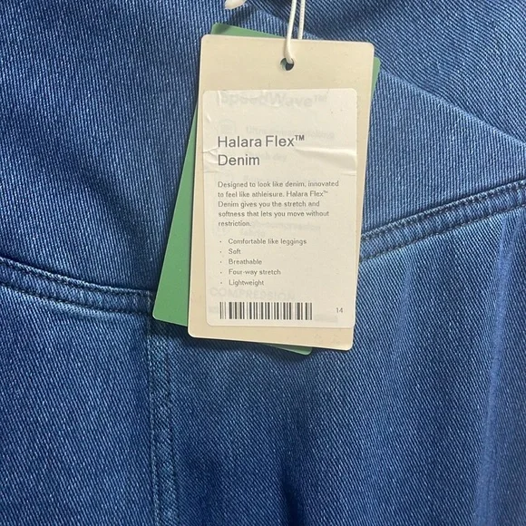 NWT! Halara Womens Flex Crossover Denim Leggings S 7/8 Length High Waist Blue - Picture 8 of 10